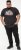 D555 LORNE Motor Bike Splatter Printed Crew Neck T-Shirt Washed Black - T-shirts - Grote Maten T-shirts Heren