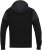 D555 DEAN Couture Zip Through Hoody With Woven Contrast Fabric Trim Black - Sweaters & hoodies - Sweaters & Hoodies Grote Maten Heren