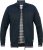 D555 ABERDARE Knitted Zip Through Sweater With Bonded Check Lining Navy Marl - Sweaters & hoodies - Sweaters & Hoodies Grote Maten Heren
