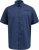 D555 Norwich Short Sleeve Micro AOP Shirt With Hidden Button Down Navy - Overhemden - Overhemden Grote Maten Heren