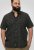 D555 Matlock Short Sleeve AOP Shirt With Hidden Button Down Black - Overhemden - Overhemden Grote Maten Heren