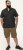 D555 Matlock Short Sleeve AOP Shirt With Hidden Button Down Black - Overhemden - Overhemden Grote Maten Heren