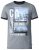 D555 Howie Fine Stripe T-shirt Grey - T-shirts - Grote Maten T-shirts Heren