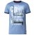 D555 Howie Fine Stripe T-shirt Blue - T-shirts - Grote Maten T-shirts Heren