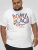 D555 SYDNEY Multi Coloured Bondi Beach Printed T-Shirt White - T-shirts - Grote Maten T-shirts Heren