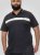 D555 Hinckley Stretch Polo With Contrast Tipping Collar Navy - Polo shirts - Grote Maten Poloshirts Heren