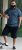 D555 Woolwich AOP Polo Shirt With Ribbed Collar Blue - Polo shirts - Grote Maten Poloshirts Heren