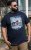 D555 Knowle Detroit Motor Bike Printed Crew Neck T-Shirt Navy - T-shirts - Grote Maten T-shirts Heren