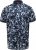 D555 Halifax AOP Hawaiian Print Short Sleeve Polo Blue - T-shirts - Grote Maten T-shirts Heren