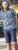 D555 Halifax AOP Hawaiian Print Short Sleeve Polo Blue - T-shirts - Grote Maten T-shirts Heren