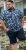D555 Halifax AOP Hawaiian Print Short Sleeve Polo Blue - T-shirts - Grote Maten T-shirts Heren