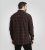 D555 Horsham Long Sleeve Shirt with Chest Pocket Burgundy/Black Check - Overhemden - Overhemden Grote Maten Heren