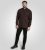 D555 Horsham Long Sleeve Shirt with Chest Pocket Burgundy/Black Check - Overhemden - Overhemden Grote Maten Heren