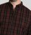 D555 Horsham Long Sleeve Shirt with Chest Pocket Burgundy/Black Check - Overhemden - Overhemden Grote Maten Heren