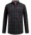 D555 Horsham Long Sleeve Shirt with Chest Pocket Burgundy/Black Check - Overhemden - Overhemden Grote Maten Heren