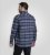 D555 Shrewsbury Long Sleeve with Chest Pocket Blue/Navy Check - Overhemden - Overhemden Grote Maten Heren