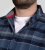 D555 Shrewsbury Long Sleeve with Chest Pocket Blue/Navy Check - Overhemden - Overhemden Grote Maten Heren