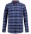 D555 Shrewsbury Long Sleeve with Chest Pocket Blue/Navy Check - Overhemden - Overhemden Grote Maten Heren