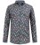 D555 Wakefield Long Sleeve AOP Guitar Printed Shirt Grey - Overhemden - Overhemden Grote Maten Heren
