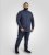 D555 Middlesbrough Long Sleeve AOP Micro Blue Shirt Navy TALL SIZE - Overhemden - Overhemden Grote Maten Heren