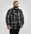 D555 Falkirk Long Sleeve Heavy Shacket Overshirt Black/Grey - Overhemden - Overhemden Grote Maten Heren