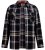 D555 Falkirk Long Sleeve Heavy Shacket Overshirt Black/Grey - Overhemden - Overhemden Grote Maten Heren
