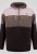 D555 Fitzgerald Zip Through Hoody With Cut & Sew Panels Zwart - Sweaters & hoodies - Sweaters & Hoodies Grote Maten Heren