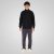 Double Outfitters MTOP-1158 Sweatvest met rits Zwart - Sweaters & hoodies - Sweaters & Hoodies Grote Maten Heren