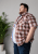Kam Jeans 6368 Checked Short Sleeve Shirt Red - Overhemden - Overhemden Grote Maten Heren