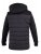 D555 Hampshire Hooded Quilted Jacket Black - Jassen - Grote Maten Herenjassen