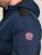 D555 Hank Ripstop Contrast Panelled Padded Hooded Jacket Navyblauw - Jassen - Grote Maten Herenjassen