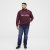 North Latitude Half Zip Sweater Bordeaux - Sweaters & hoodies - Sweaters & Hoodies Grote Maten Heren
