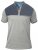 D555 MAURICE Top Paneled Short Sleeve Polo Grey - Polo shirts - Grote Maten Poloshirts Heren