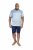 D555 MAURICE Top Paneled Short Sleeve Polo Grey - Polo shirts - Grote Maten Poloshirts Heren