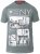 D555 RUEBEN NY City Print T-Shirt Khaki - T-shirts - Grote Maten T-shirts Heren