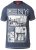 D555 RUEBEN NY City Print T-Shirt Denim - T-shirts - Grote Maten T-shirts Heren