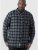 D555 Lawton LS Flannel Shirt Grey - Overhemden - Overhemden Grote Maten Heren
