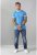 D555 Otis T-shirt Blue - T-shirts - Grote Maten T-shirts Heren