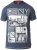 D555 RUEBEN NY City Print T-Shirt Denim - T-shirts - Grote Maten T-shirts Heren