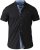 D555 Ollie Short Sleeve Shirt Black - Overhemden - Overhemden Grote Maten Heren