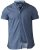 D555 Limburg Short Sleeve Shirt Blue - Overhemden - Overhemden Grote Maten Heren