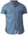D555 Nathan Short Sleeve Shirt Blue - Overhemden - Overhemden Grote Maten Heren