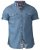 D555 Nathan Short Sleeve Shirt Blue - Overhemden - Overhemden Grote Maten Heren