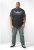 D555 Hamish T-shirt Charcoal & Black - T-shirts - Grote Maten T-shirts Heren