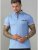 D555 Journey Fine Melange Polo Blue - Polo shirts - Grote Maten Poloshirts Heren