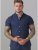 D555 Norman Short Sleeve Oxford Shirt Navy - Overhemden - Overhemden Grote Maten Heren
