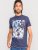D555 Warner Guitar Printed T-Shirt Navy - T-shirts - Grote Maten T-shirts Heren