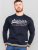 D555 Marlow Printed Crew Neck Sweatshirt Navy - Sweaters & hoodies - Sweaters & Hoodies Grote Maten Heren