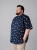Kam Jeans 6068 Flamingo Short Sleeve Shirt Navy - Overhemden - Overhemden Grote Maten Heren
