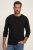 JP1880 702555 Henley T-shirt met lange mouwen Zwart - T-shirts - Grote Maten T-shirts Heren
